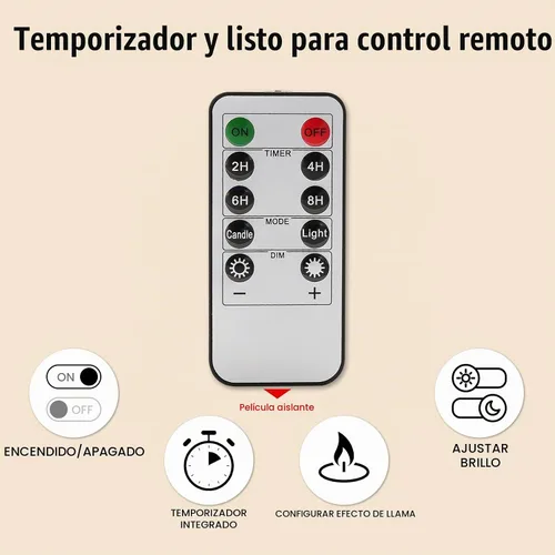 Vista 6 de Eywamage Velas de pilar sin llama rosa con control remoto, velas LED parpadeantes de cera a pilas, juego de 3
