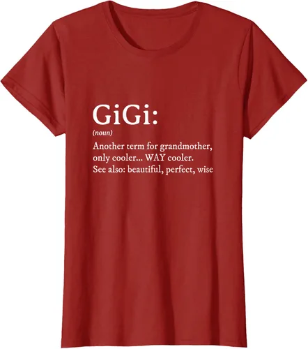 Vista 77 de Gigi Definition - Camiseta de regalo para abuela, cumpleaños y abuela, Negro
