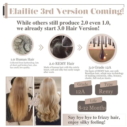 Vista 8 de Elailite Toppers para el cabello para mujer, cabello humano real, separación libre para adelgazar el cabello, piezas de cabello para pérdida