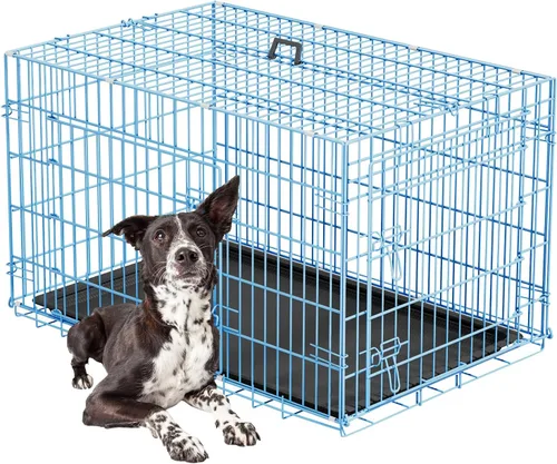 Vista 21 de [Usado] FDW Jaula para perros pequeños de 24 pulgadas plegable de metal con alambre para mascotas, doble puerta con panel divisor para interiores