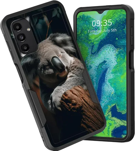 Vista 36 de Funda protectora para Galaxy A13 5G, doble capa híbrida resistente a prueba de golpes, policarbonato duro, silicona suave, TPU, funda protectora
