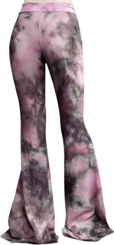 Vista 114 de ShopMyTrend - Pantalones de yoga largos con piernas anchas y acampanadas estilo palazzo, con cintura alta, para mujer