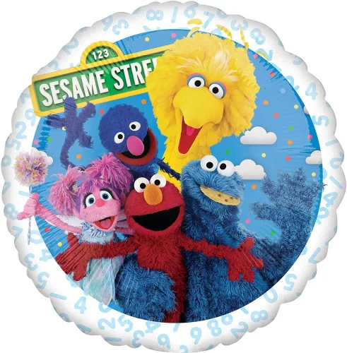 Vista 3 de Elmo and Friends - Ramo de globos de 5 piezas