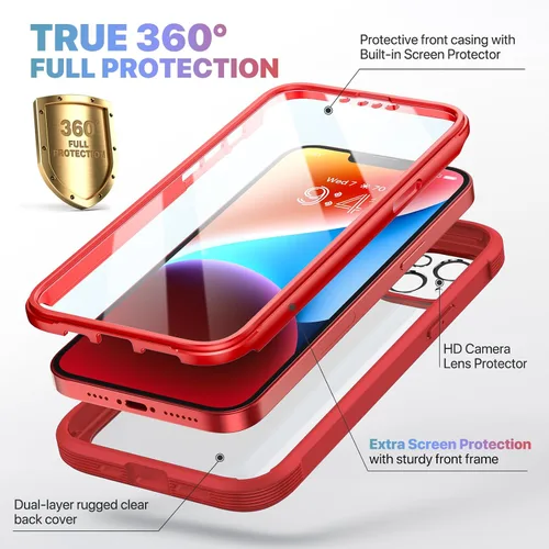 Vista 201 de DIACLARA - Funda transparente compatible con iPhone XR 6.1 pulgadas 2018