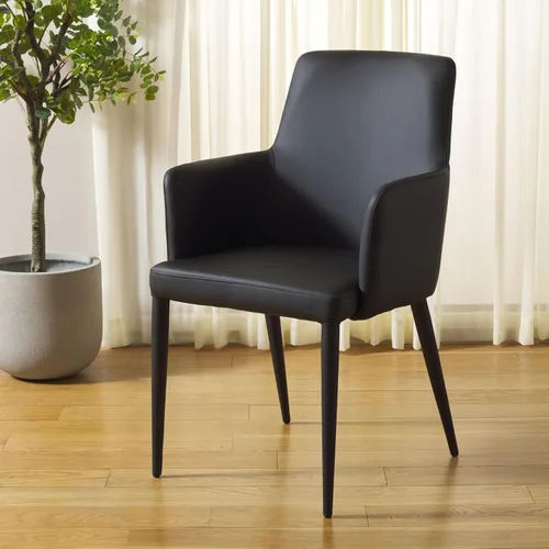 Vista 2 de SAFAVIEH Home Collection Summerset Mid-Century - Silla moderna con brazos blancos