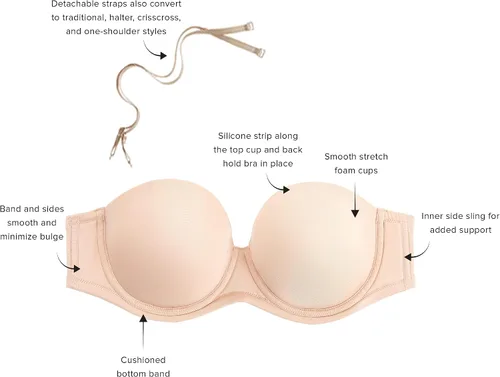 Vista 6 de Wacoal Red Carpet Strapless - Brasier sin tirantes para mujer