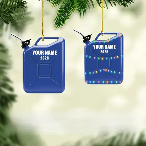 Vista 14 de Adorno de Navidad personalizado con bomba de gas, decoración retro personalizada para árbol de vacaciones, recuerdo único para trabajadores