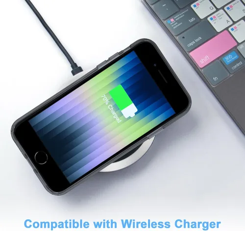 Vista 7 de JJGoo Funda compatible con iPhone SE 2022/2020, compatible con iPhone 7 8, transparente, suave, transparente, a prueba de golpes, delgada, delgada