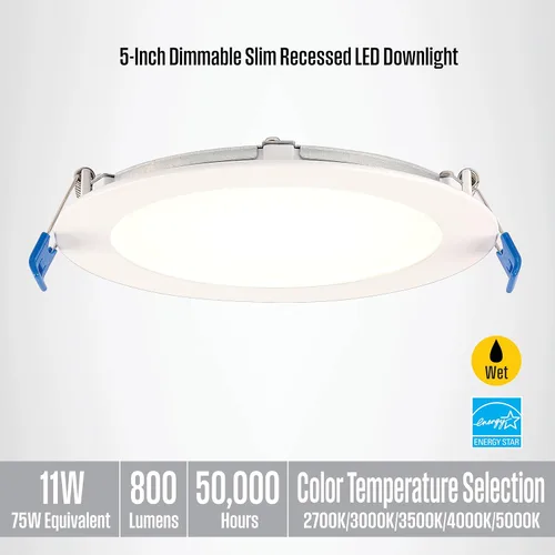 Vista 2 de Westinghouse Lighting 5201100 - Lámpara LED empotrable de 4 pulgadas, color blanco