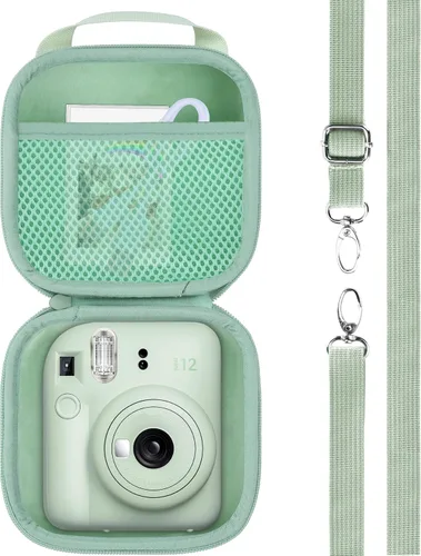 Vista 12 de RIYADAone Estuche rígido de repuesto para cámara instantánea Fujifilm Instax Mini 12/11 (funda rosa rubor)