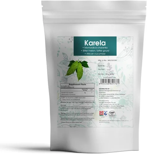 Vista 2 de Momordica Charantia - Calabaza de melón amargo en polvo 16 oz/454 GMS Lo mejor para la salud de la piel