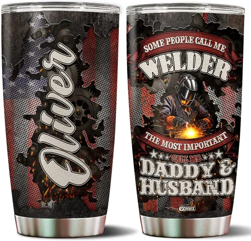 Vista 28 de Regalos de artista para hombres, vasos personalizados de acero inoxidable de 20 onzas, 30 onzas, taza de viaje para café, taza de viaje, regalo