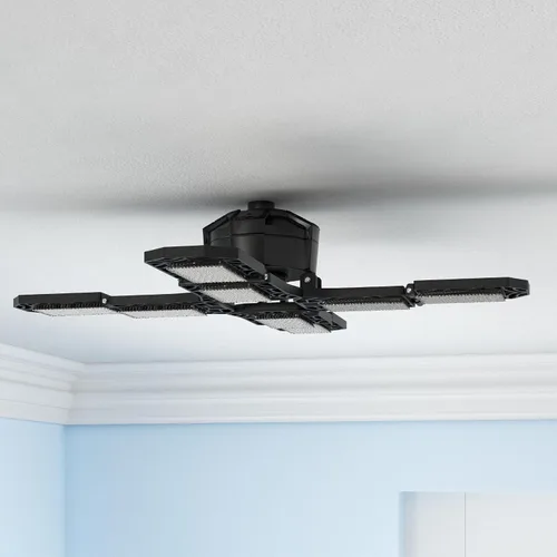 Vista 2 de Luz de garaje LED, lámpara de techo de trabajo de tienda súper brillante con rosca E26/E27, 200W 20000 lúmenes, bombilla deformable para sótano
