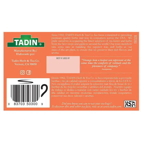 Vista 5 de Tadin Té de hierbas Shavegrass. Sin cafeína. 24 bolsas de té. 0.84 oz. Paquete de 3