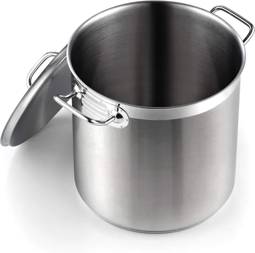 Vista 8 de Cooks Standard Olla de Caldo de 6 Cuartos con Tapa, Stockpot Profesional de Acero Inoxidable 18/10 Horno Holandés Cacerola Olla de Cocina, Ollas