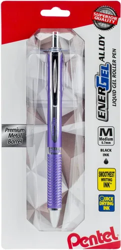 Vista 10 de Lapicero de gel líquido Pentel EnerGel de aleación RT premium, Azul