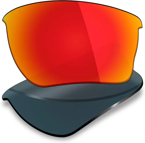 Vista 3 de Mryok 4 pares de lentes polarizadas de repuesto para gafas de sol Oakley Quarter Jacket - Stealth BlackFire RedIce BlueSilver Titanium
