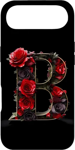 Vista 27 de B Monogram Letter Red Roses Floral Case for iPhone 17