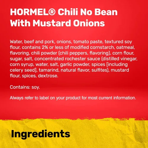 Vista 4 de HORMEL Chili Coney Island Inspired Sin frijol, 15 onzas, paquete de 12