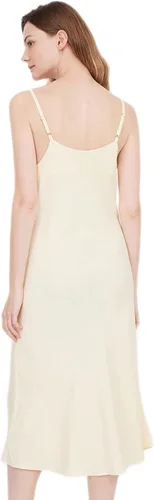 Vista 5 de ASSUAL Vestido midi sin mangas con tirantes delgados drapeado de seda y satén para mujer
