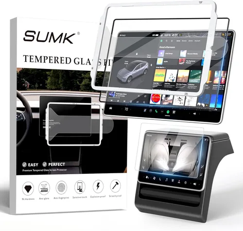 Vista 12 de Protector de pantalla trasera de 8 pulgadas para Tesla Model Y Juniper/Model 3 Highland, [HD y sin bordes y 9H] Protector de pantalla de vidrio