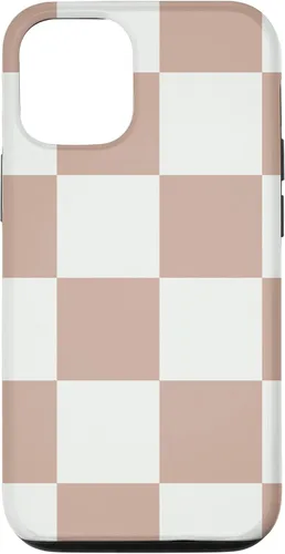 Vista 28 de Brown and White Classic Checkered Big Checkerboard Case for iPhone 17