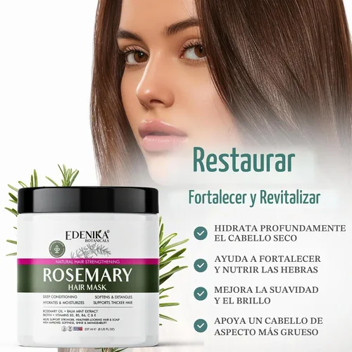 Vista 2 de Mascarilla capilar con aceite de romero, acondicionador profundo
