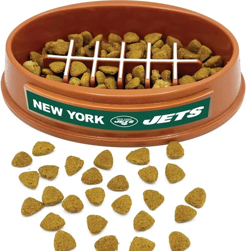 Vista 10 de NFL Super-Bowl Philadelphia Eagles - Cuenco de alimentación lenta para perros y gatos. Diseño de fútbol para una digestión saludable. Antideslizante