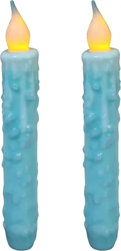 Vista 11 de CVHOMEDECO. Velas de cera real sumergidas a mano, funciona con pilas, temporizador, velas cónicas sin llama primitivas del país, 6-3/4 pulgadas