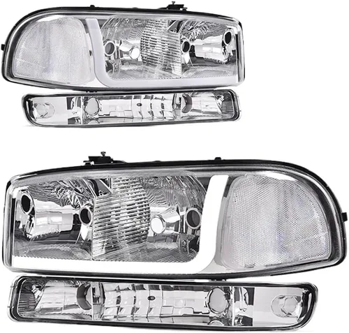 Vista 11 de Conjunto de faros LED DRL PIT66 para GMC Sierra 1999-2007, Yukon 00-06