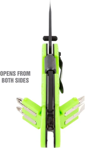 Vista 3 de OEMTOOLS 25541 Cut and Drive Multi Tool, Gifts for Men, Dad Gifts, Drop Point Knife, Screwdriver, Bit Set, Ruler, and Bottle Opener, EDC