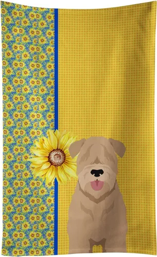 Vista 66 de Caroline's Treasures WDK5313KTWL - Toalla de cocina con diseño de girasoles de verano, color negro y tostado, Airedale Terrier, toalla de mano