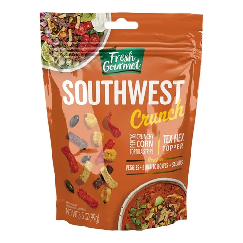 Vista 12 de Fresh Gourmet Asian Fusion Crunch - Bolsa de 3.5 onzas, individual Wonton de ajo y jengibre, cebollas crujientes, almendras en rodajas Ensaladas