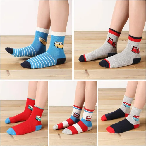 Vista 5 de SUNBVE Kids Boys Soft Fashion Cotton Dress Socks Gift