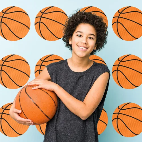 Vista 3 de Big Dot of Happiness Nothin' but Net – Baloncesto – Decoraciones DIY Baby Shower o Cumpleaños Elementos esenciales para fiestas grandes – Juego de 20