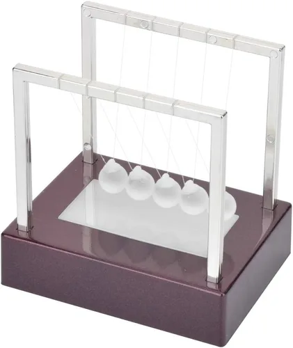 Vista 3 de LIZEALUCKY Luminiscencia LED Newtons Cuna Balance Bola de péndulo Bolas Coloridas Equilibradas Bolas de Juguete Ciencia Péndulo Decoración de Mesa