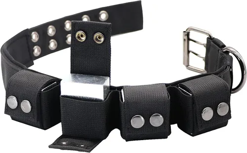 Vista 3 de Collar táctico con peso para perro, collar de entrenamiento ajustable con pesas libres, collar de nailon acolchado suave con hebilla de metal