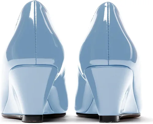 Vista 4 de WAYDERNS Zapatos de tacón bajo con cuña de tacón bajo para mujer de 2 pulgadas