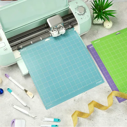 Vista 2 de AIRCUT Alfombrilla de corte con agarre ligero para Cricut Maker 3/Maker 4/Maker/Explore 3/4/Air 2/Air/One (12 x 12 pulgadas, 3 alfombrillas)