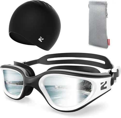 Vista 24 de ZIONOR Gafas de natación para adultos, G1 Air con protección UV antivaho y a prueba de fugas, ajuste cómodo para adultos, hombres y mujeres, incluye