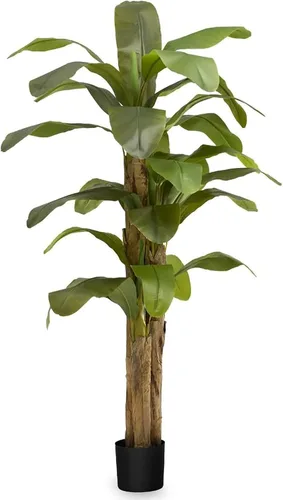 Vista 10 de Maia Shop - Árbol de plátano artificial, 4 pies, maceta negra incluida Banana