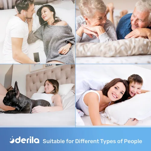 Vista 6 de Funda de almohada refrescante de tamaño King de Derila Control óptimo de temperatura para tu almohada de espuma viscoelástica para un sueño