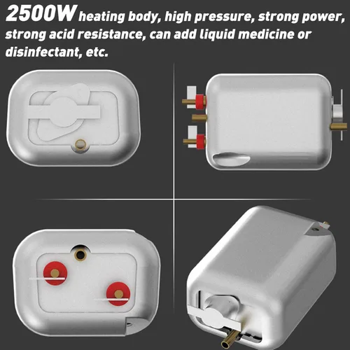 Vista 4 de Limpiador de vapor de alta presión 2500W Limpiador de vapor eléctrico Resistencia a ácidos fuertes para aire acondicionado Limpieza de campana