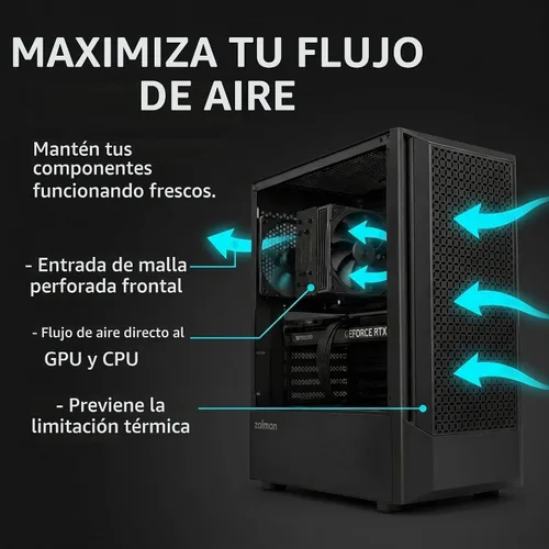 Vista 3 de Zalman FIT Basic ATX Mid-Tower - Funda para computadora de escritorio