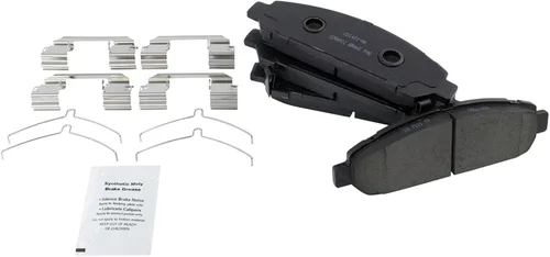 Vista 4 de TRQ Kit de pastillas de freno delanteras y traseras y rotores Kit de productos químicos de freno Pastillas de freno Rotor de freno de cerámica