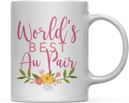 Vista 29 de Andaz Press Taza de café de 11 oz, regalo de broma de la mejor abbuela del mundo, diseño floral, paquete de 1