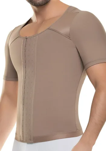 Vista 6 de Fajas Colombianas para Hombre Fajate Camiseta de control de brazo y abdomen Ref 481