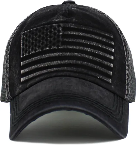 Vista 128 de KBETHOS Tactical Operator Collection USA Fishing Mesh Ballcap Flag Patch America Outdoors Trucker Baseball Cap