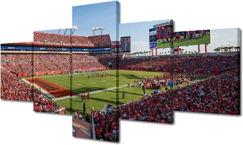 Vista 126 de TUMOVO Allegiant Stadium Arte de Lienzo para Pared de Sala de Estar Equipo de Fútbol Americano Pintura Moderna Nevada Las Vegas Cuadro Deportivo