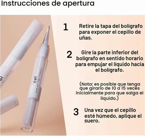 Vista 5 de cel MD - Pluma de aceite para cutículas, suero reparador de uñas